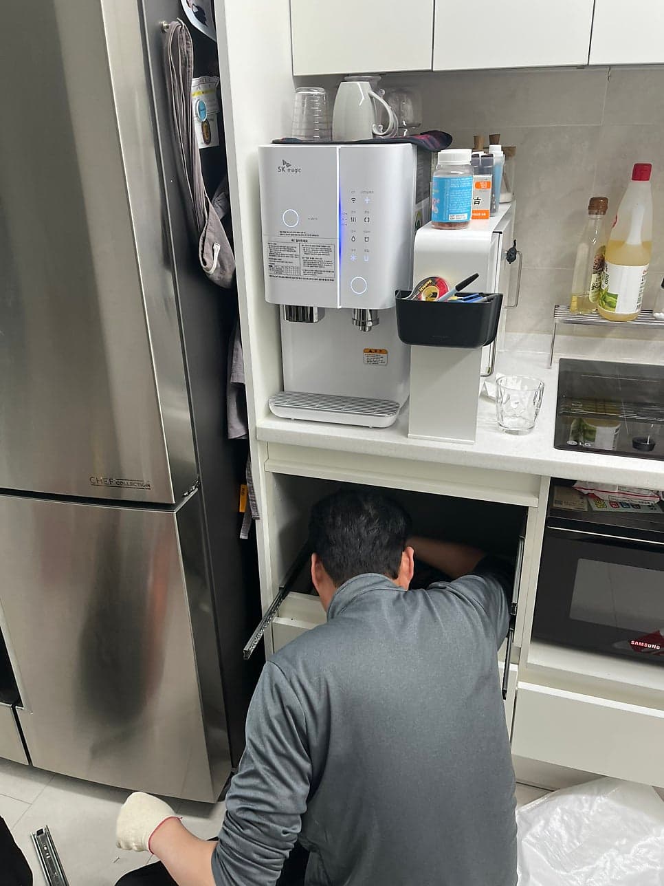 파주 싱크대 서랍 레일 수리 완성 사진 1