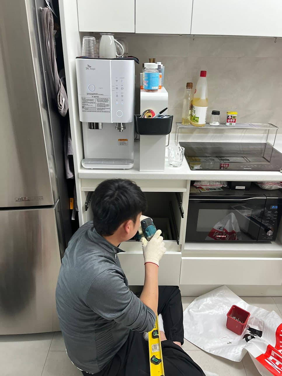 파주 싱크대 서랍 레일 수리 완성 사진 2
